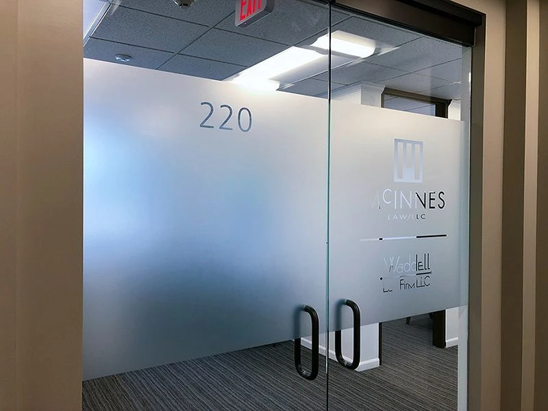 Privacy Window Film in Office