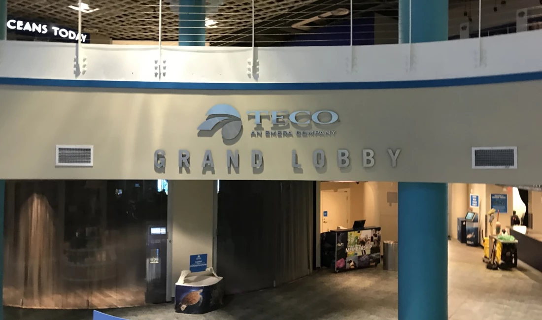 TECOI Grand Lobby at The Florida Aquarium 3D Signs & Dimensional Letters