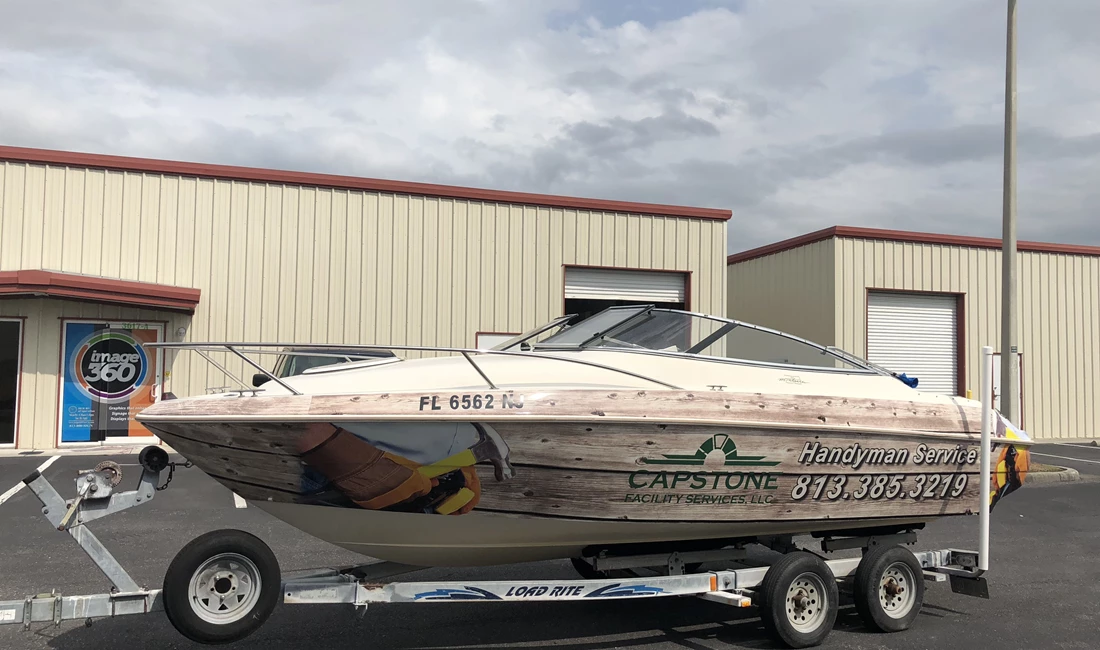 Boat Wrap - Capstone Facility Services