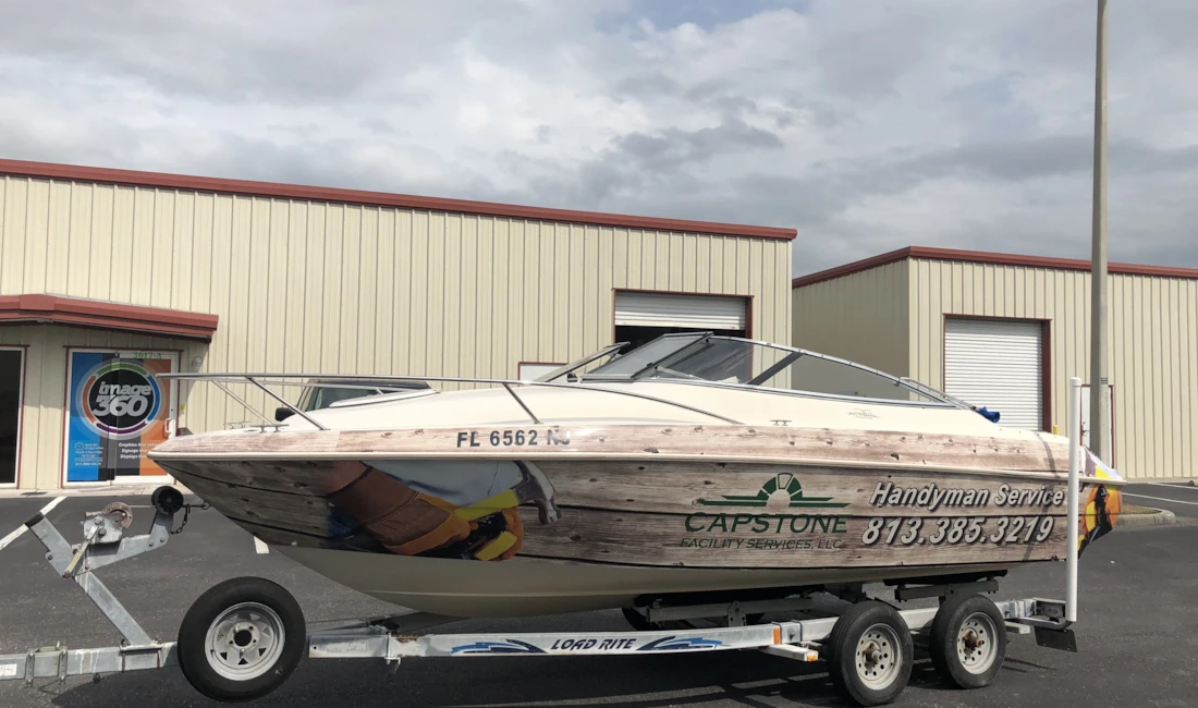 Boat Wrap - Capstone Facility Services