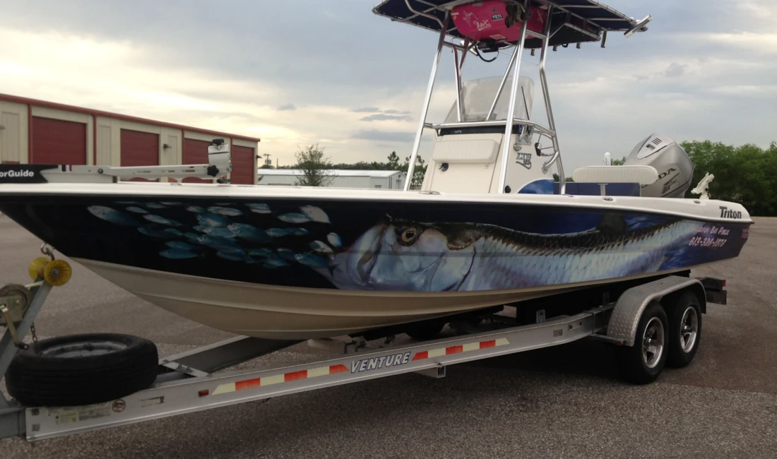 Tarpon Bay Pools Boat Wrap