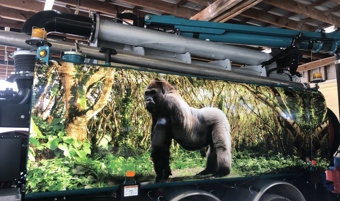 Bay Area Environmental Services Gorilla Truck Wrap