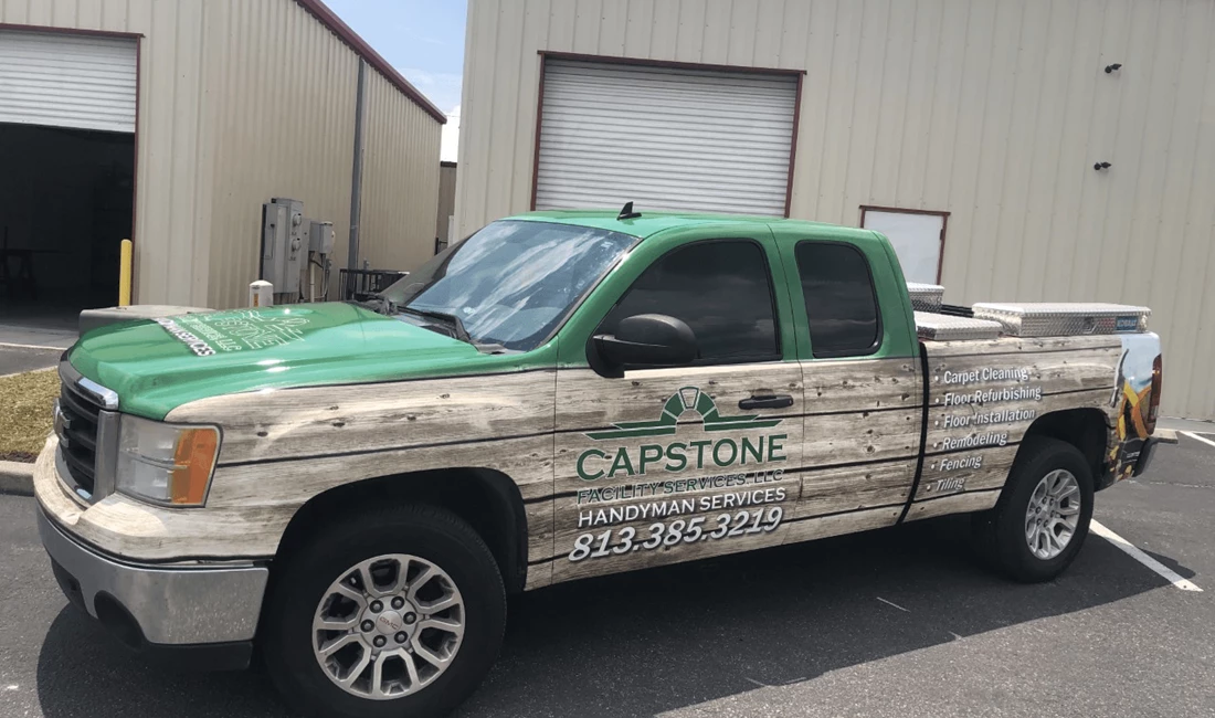 Capstone Facility Services Full Vehicle Wraps