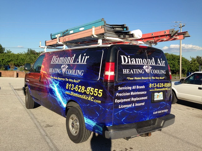 Diamond Air AC Van Wrap