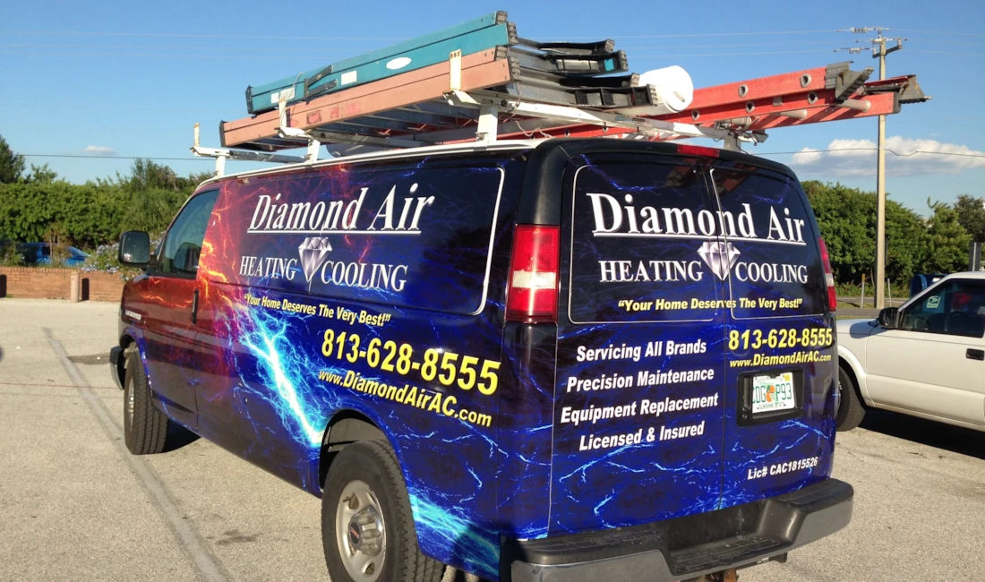 Diamond Air AC Van Wrap