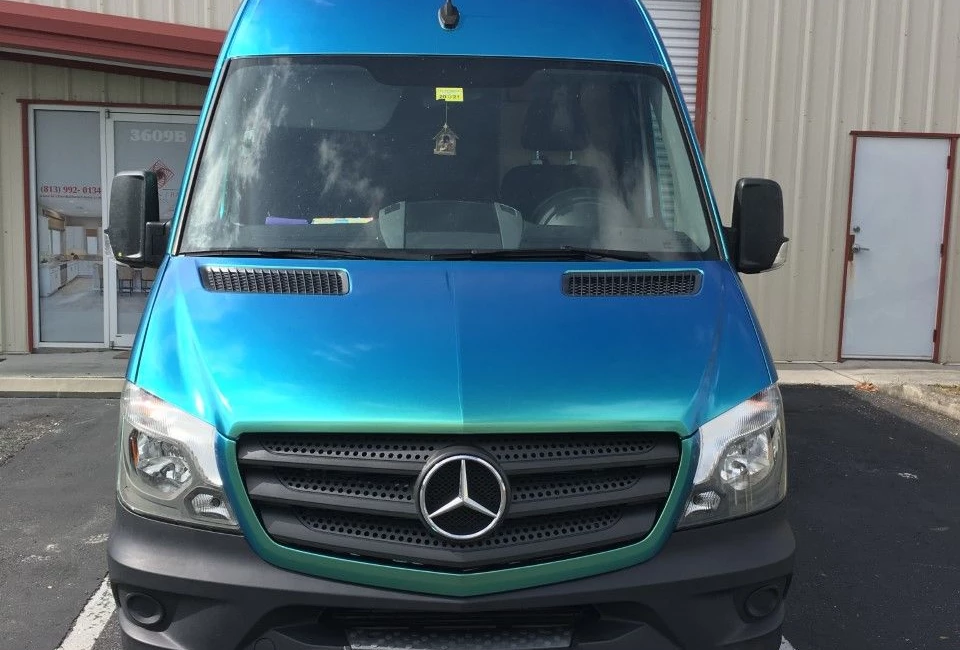 Mercedes High Top Van  Color Change Full Vehicle Wrap