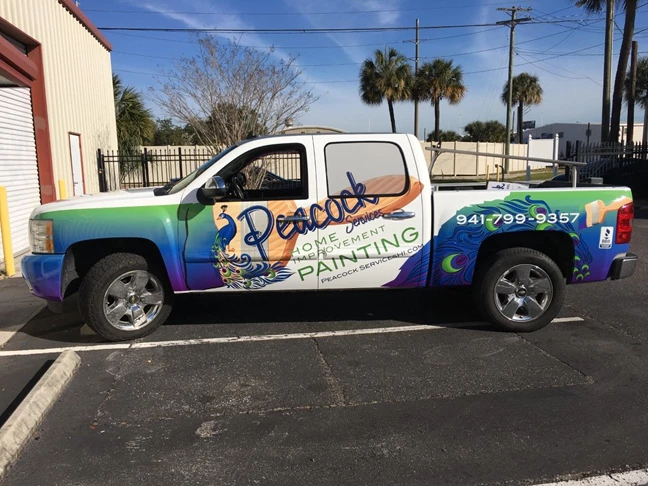 Peackock Home Services Full Vehicle Wrap