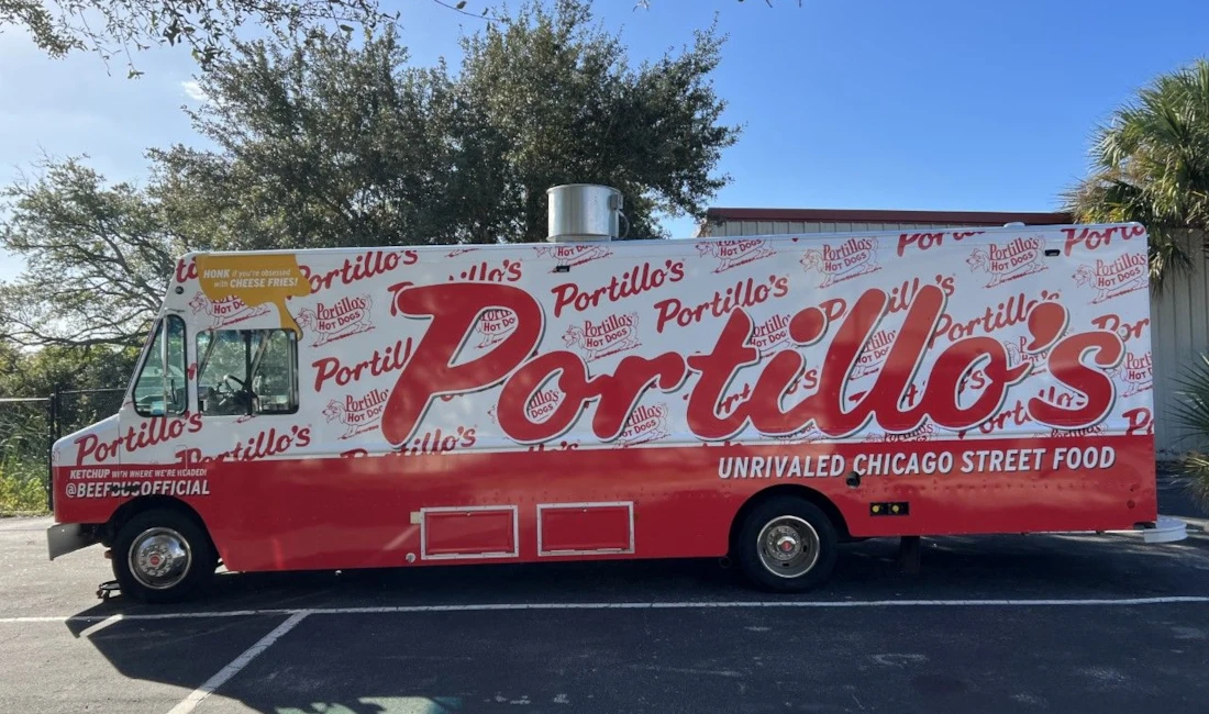 Portillos Hot Dog Food Truck Wrap Full Vehicle Wraps