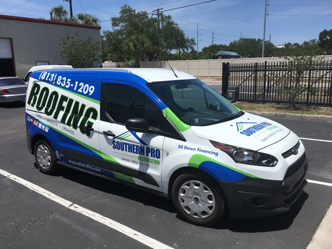 Southern Pro Roofing Van Wrap
