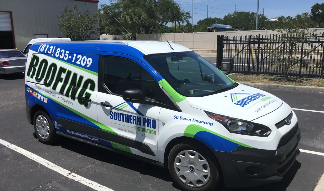 Southern Pro Roofing Van Wrap