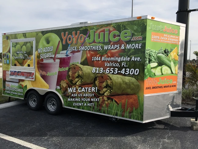 YoYo Juice Food Truck Trailer Wrap