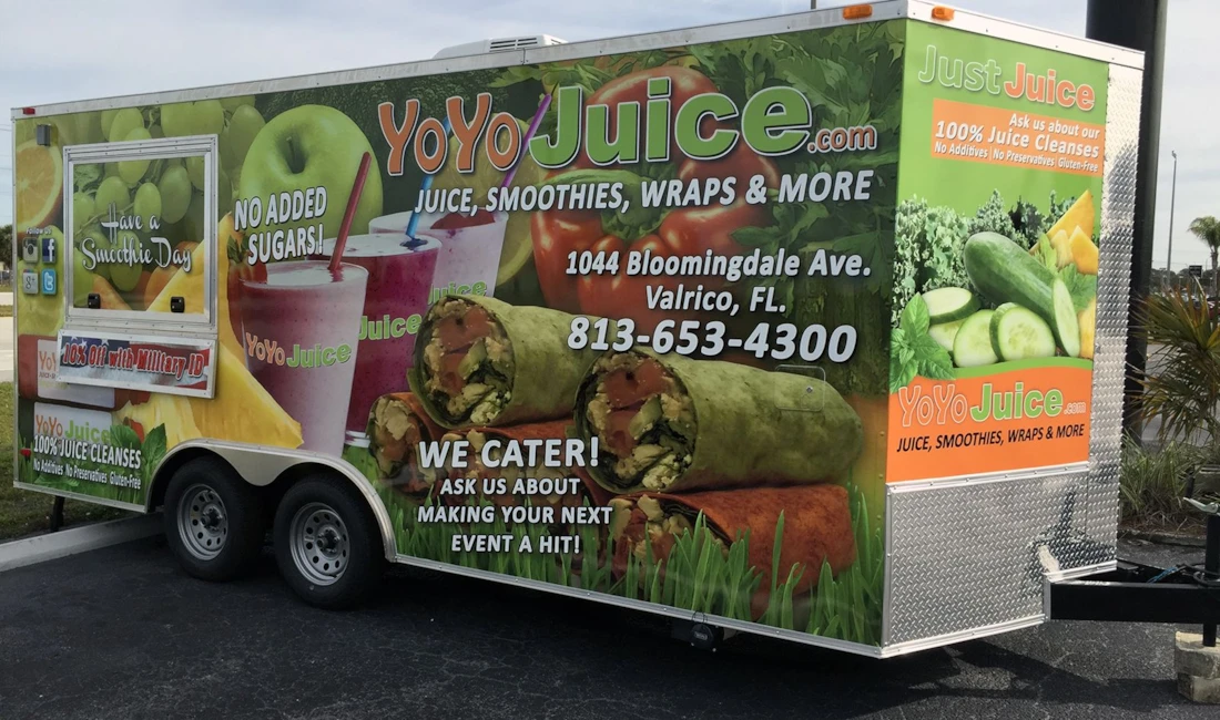 YoYo Juice Food Truck Trailer Wrap