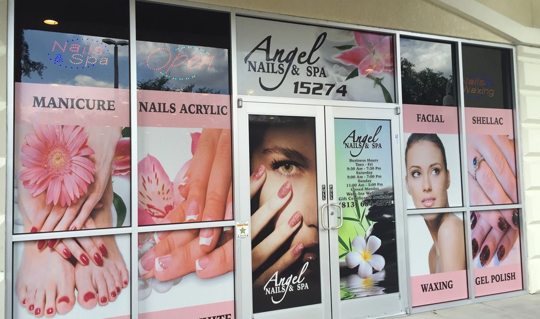 Angel Nails & Spa Window Decals, Signage & Graphics