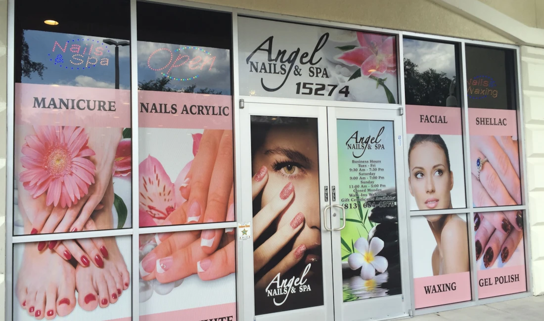Angel Nails & Spa Window Decals, Signage & Graphics