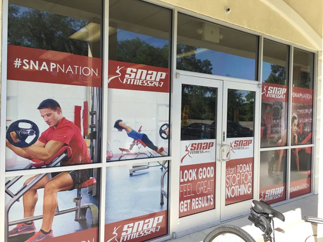 SNAP 24 Fitness Storefront Window Graphics