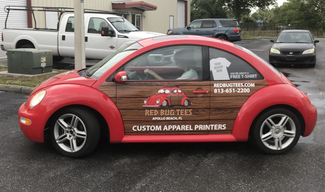 Red Bug Tees Vehicle Graphics and Lettering