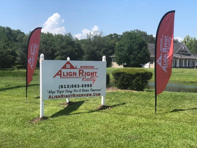 Align Right Realty Post and Panel Custom Signs & Signage