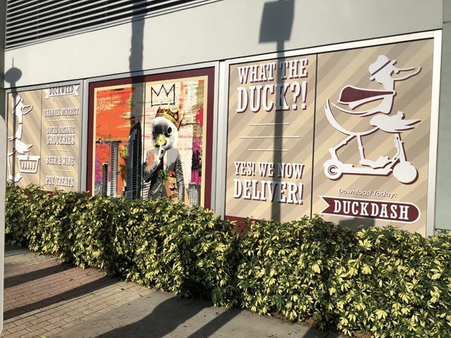 Duckweek Grocery and Liquor Delivery Storefront Windows by Image360 Tampa Ybor City Window Decals, Signage & Graphics