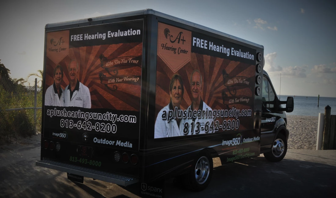 A+ Hearing Center Mobile Digital Truck Advertising