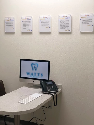 Watts Dental Google Review Interior Signage & Indoor Signs Acrylic Signs by Image360 Tampa Ybor City