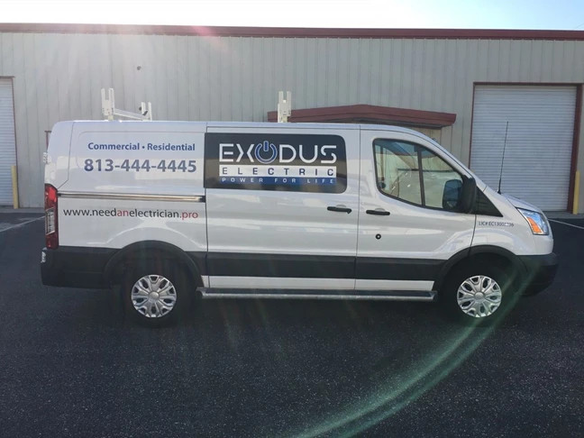 Exodus Electric Truck decals and lettering