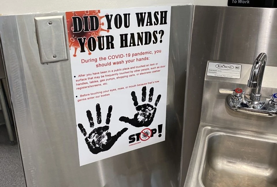 Michelle Faedo Wash Hands COVID Signs