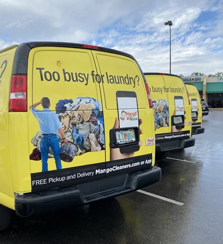Mango Cleaners and Laundry Fleet Graphics & Wraps