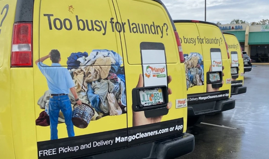 Mango Cleaners and Laundry Fleet Graphics & Wraps