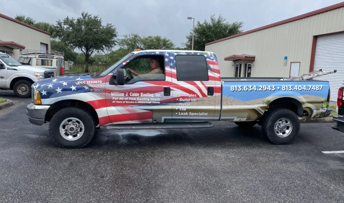 William J Cable Roofing Fleet Graphics & Wraps