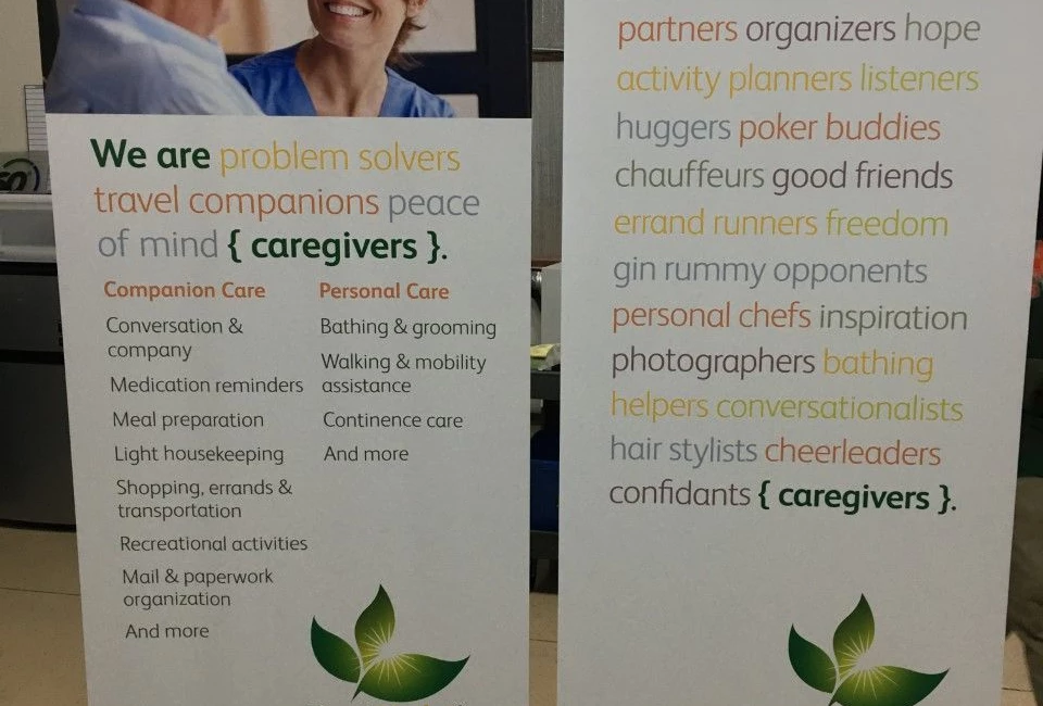 Banner Stands for First Light Home Care
