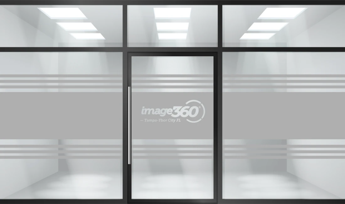 Transform your space with frosted window vinyl from Image360 Ybor City in Tampa, FL. Perfect for adding privacy while enhancing your brands look with a sleek, modern design!