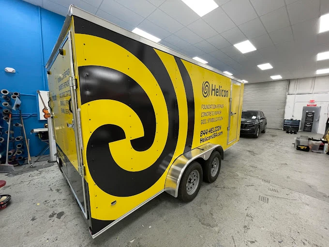 Durable trailer and vehicle decals and lettering for construction companies. Promote your brand on every job site.