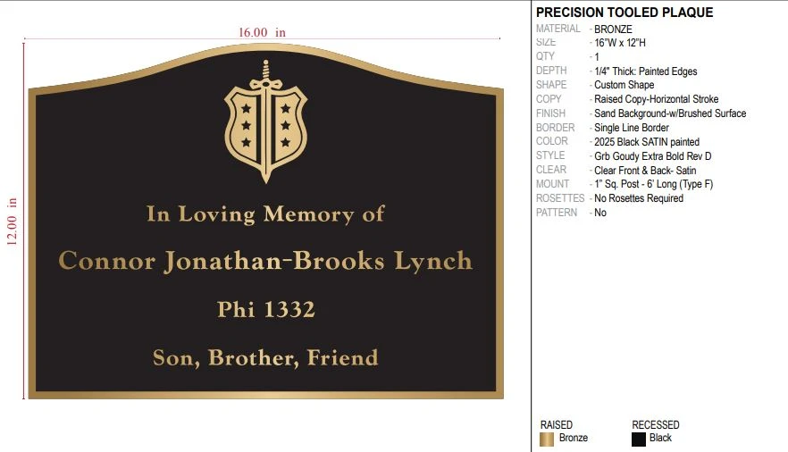 Memorial plaques for school athletic facilities. Honor achievements with custom-designed, durable signage.