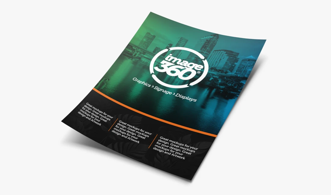 Promote your business with vibrant, custom flyers from Image360 Ybor City in Tampa, FL. Designed to capture attention and deliver your message effectively!