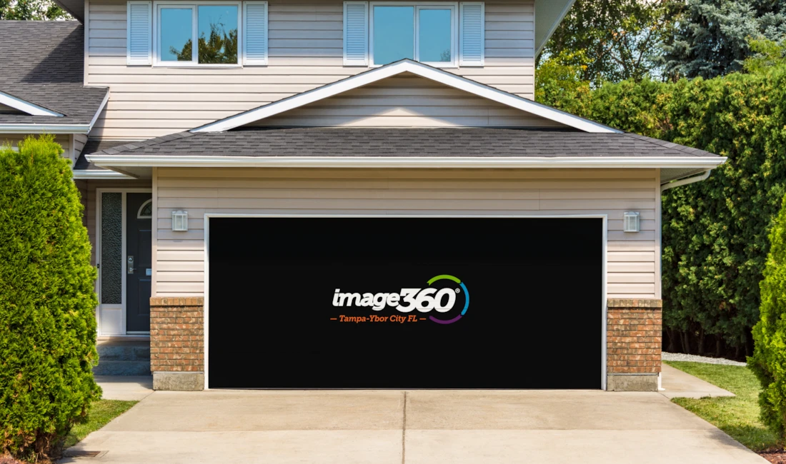 Give your garage a unique and professional look with durable vinyl wraps from Image360 Ybor City in Tampa, FL. Perfect for personalizing your space or branding your business!