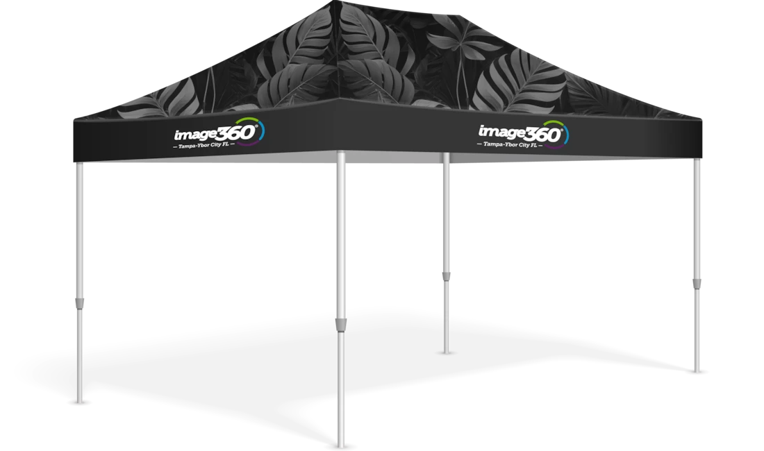 Stand out at outdoor events with printed pop-up tents from Image360 Ybor City in Tampa, FL. Perfect for showcasing your brand with style and durability!